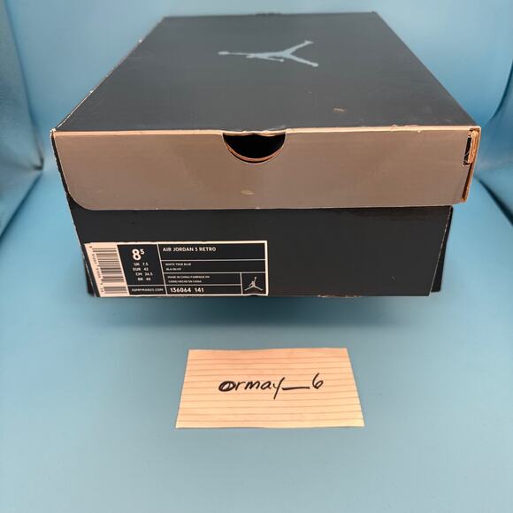 Air Jordan Retro 3 "True Blue" 2009 m8.5 w10 - Picture 10 of 16